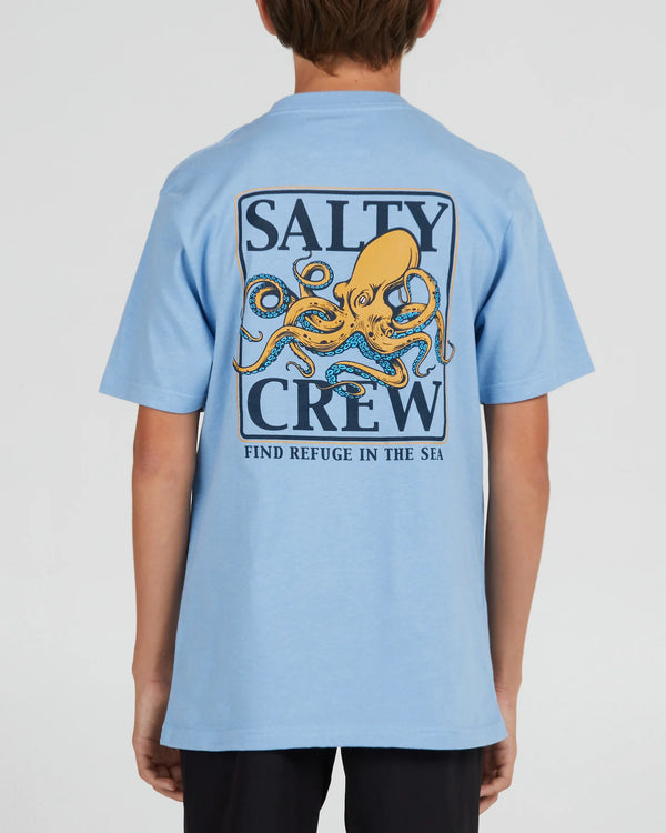 Salty Crew Ink Slinger Boys Short Sleeve Tee - Marine Blue