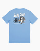 Salty Crew Boys Fish and Chips Short Sleeve Tee - Marine Blue