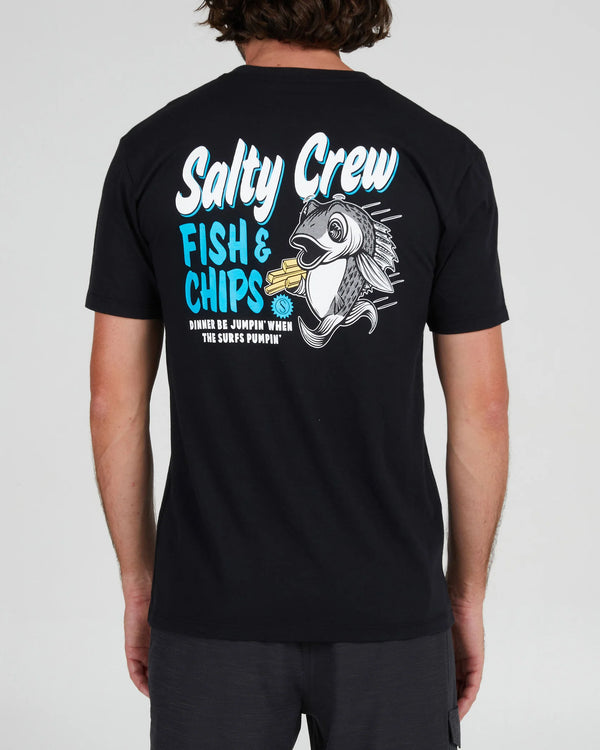 Salty Crew Fish and Chips Premium Short Sleeve Tee - Black