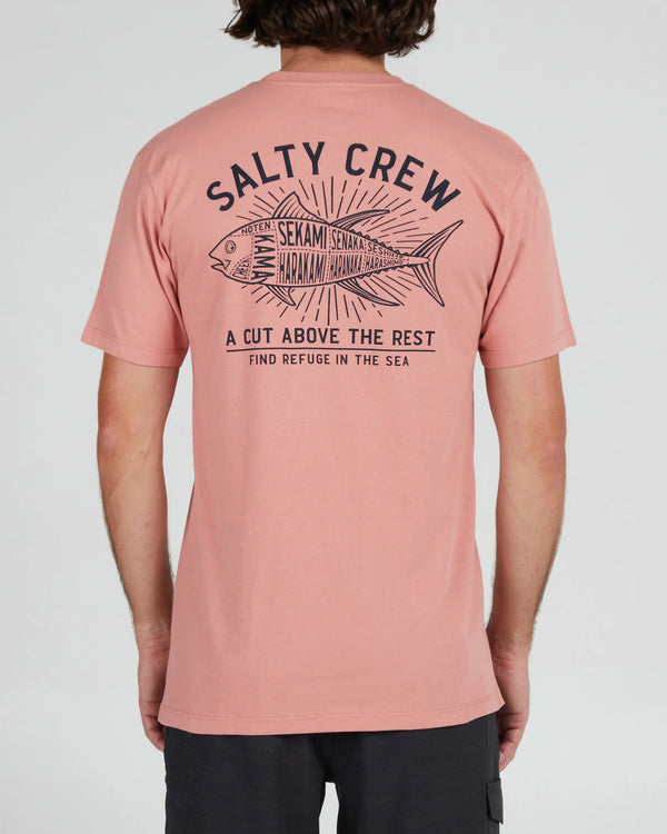 Salty Crew Men's Cut Above Premium Short Sleeve Tee - Coral
