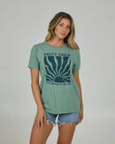 Salty Crew Womens Prefect Set Boyfriend Short Sleeve Tee - Sage