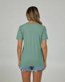 Salty Crew Womens Prefect Set Boyfriend Short Sleeve Tee - Sage