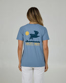 Salty Crew Womens Lunch Time Boyfriends Tee - Dusty Blue