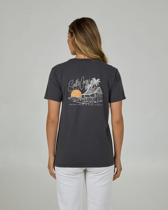Salty Crew Shape Shack Boyfriend Short Sleeve Tee - Charcoal