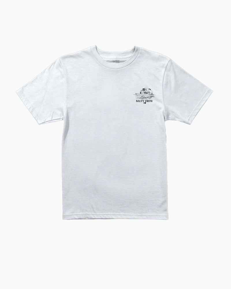 Salty Crew Boys Day Charter Short Sleeve Tee - White
