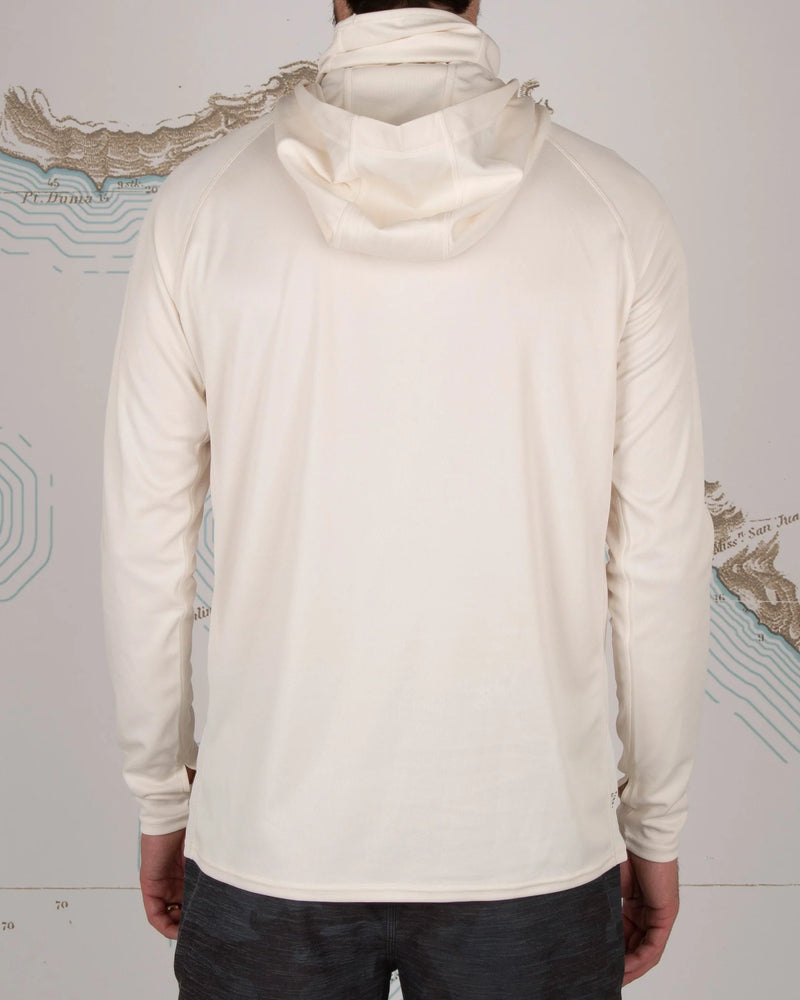 Salty Crew Alpha Flag Pinnacle Long Sleeve Shirt + Mask - Off White