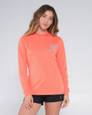 Salty Crew Women's Line Up Hoodie Sun Shirt - Hot Coral