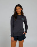 Salty Crew Outlined Hooded Sun Shirt - Charcoal