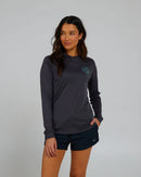 Salty Crew Outlined Hooded Sun Shirt - Charcoal