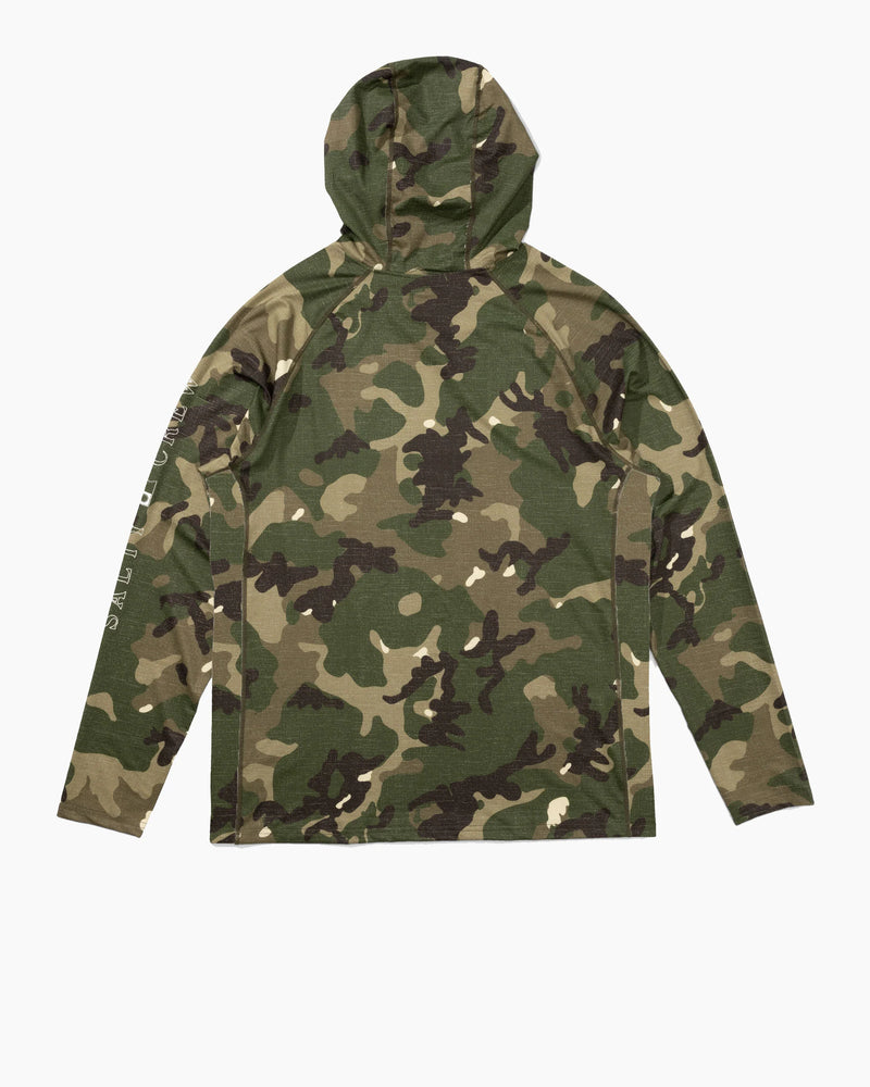 Salty Crew Mens Apex Perforated Hooded Sunshirt - Camo