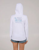 Salty Crew A Frame Hooded Sun Shirt - White