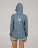 Salty Crew Queen Palm Tech Hoody - Fin Blue