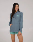 Salty Crew Queen Palm Tech Hoody - Fin Blue