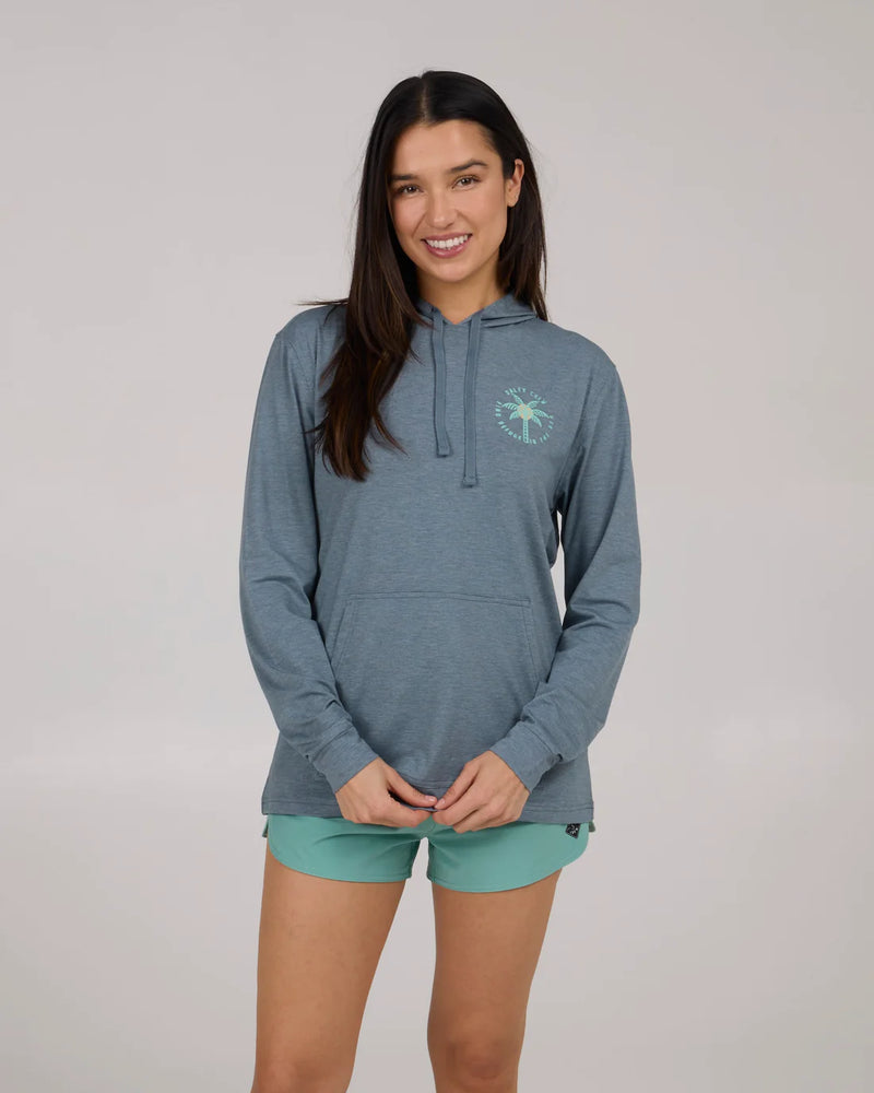 Salty Crew Queen Palm Tech Hoody - Fin Blue