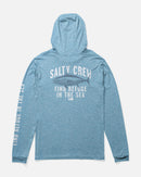 Salty Crew Bitmap Hooded Sunshirt - Blue Heather