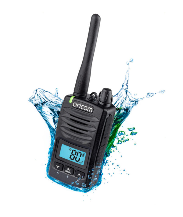 Oricom Waterproof IP67 5 Watt Handheld UHF CB Radio (DTX600) - Black