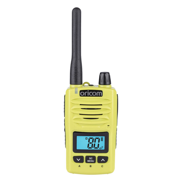 Oricom Waterproof IP67 5 Watt Handheld UHF CB Radio (DTX600) - Lime
