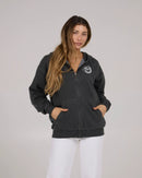 Salty Crew Fishin Yang Zip Through Fleece Hoody - Faded Black