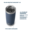 Yeti Rambler 20oz Tumbler with MagSlider Lid (591ml) - Variety of Colours Available