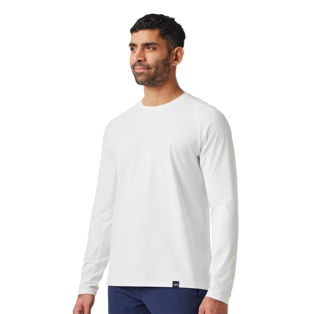 Yeti Men's Crewneck Ultra Lightweight Sunshirt - White