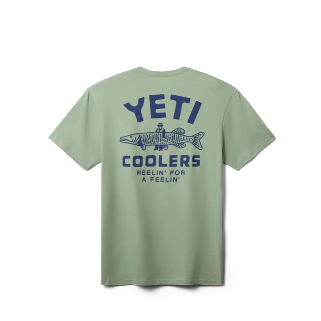 Yeti Coolers Reelin Feelin Fishing Short Sleeve T-Shirt - Olive