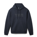 Yeti Logo Built For The Wild Fleece Hoodie - Navy