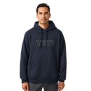 Yeti Logo Built For The Wild Fleece Hoodie - Navy