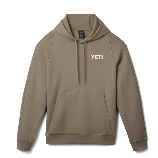 Yeti Wetlands Logo Badge Fleece Hoodie - Taupe