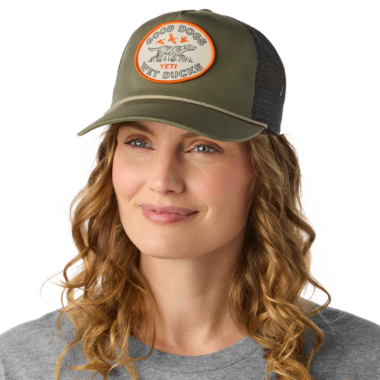 Yeti Good Dogs Mid Pro Trucker Hat - Green