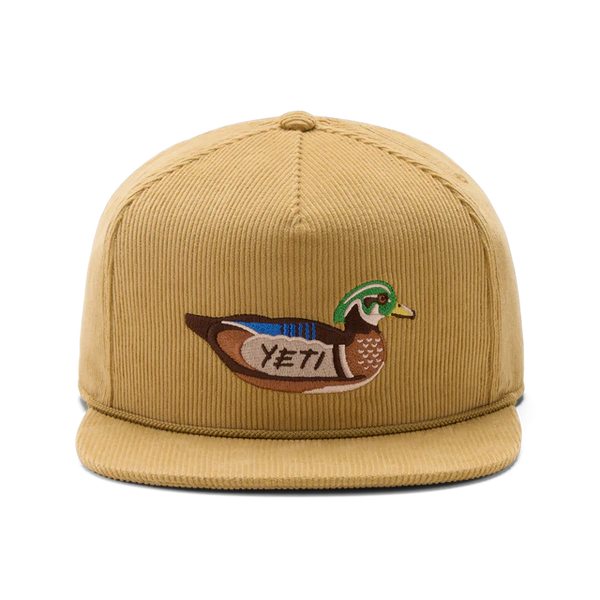 Yeti Duck Corduoy Flat Brim Hat Brown