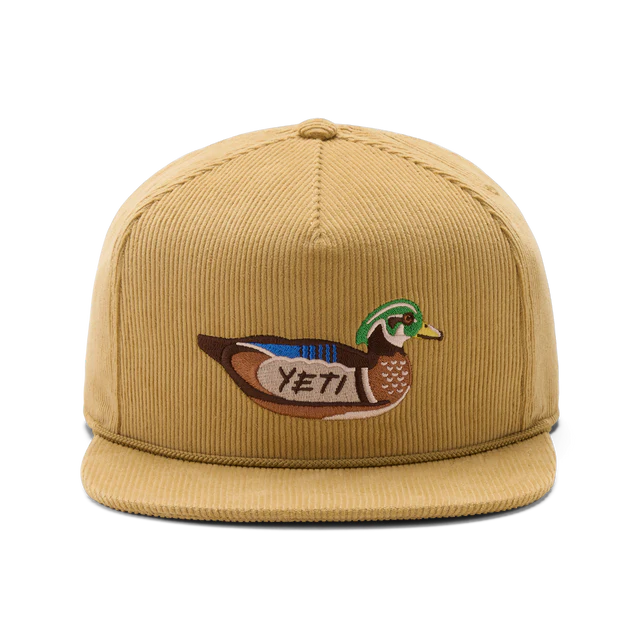 Yeti Duck Corduoy Flat Brim Hat Brown