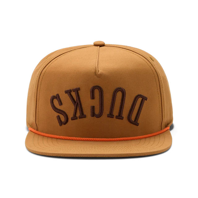 Yeti Ducks Flat Brim Roper Hat - Brown