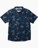 Salty Crew Feeding Frenzy UV Woven Short Sleeve Shirt - Navy