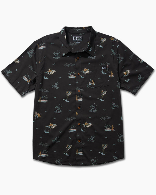 Salty Crew Round Up Short Sleeve Shirt - Black