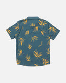 Salty Crew Breezer Perforated Short Sleeve Button Up Shirt - Hydro