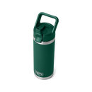 Yeti Rambler 18oz (532ml) Straw Bottle with Colour-Matched Straw Cap - Black Forest Green
