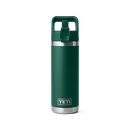 Yeti Rambler 18oz (532ml) Straw Bottle with Colour-Matched Straw Cap - Black Forest Green