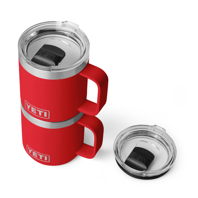 Yeti Rambler 10oz (295ml) Stackable Mug with Duraslip Ceramic Lining - Rescue Red