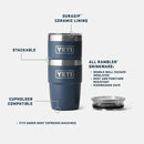 Yeti Rambler 8oz (236ml) Stackable Cup with Durasip Ceramic Lining - Variety of Colours Available