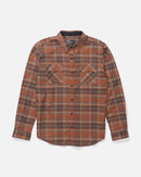 Salty Crew Fathom Woven Long Sleeve Tech Flannel Shirt - Russet