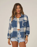 Salty Crew Nomad Woven Flannel Shirt - Vintage Indigo