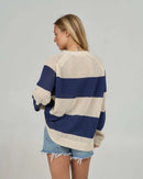 Salty Crew Signal Knit Crew Jumper - Bright Navy