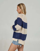 Salty Crew Signal Knit Crew Jumper - Bright Navy