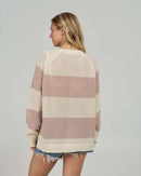 Salty Crew Signal Knit Crew Jumper - Mushroom