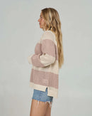 Salty Crew Signal Knit Crew Jumper - Mushroom