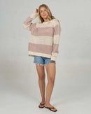 Salty Crew Signal Knit Crew Jumper - Mushroom