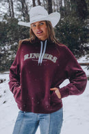 Ringers Western Womens Varsity Hoodie - Cabernet