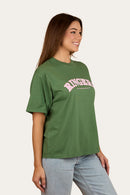 Ringers Western Womens Varsity Oversized T-Shirt - Washed Ivy