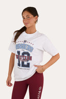 Ringers Western Womens Division Oversized Sport T-Shirt - White
