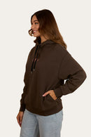 Ringers Western Women's Hey Cowboy Oversized Pullover Hoodie - Charcoal